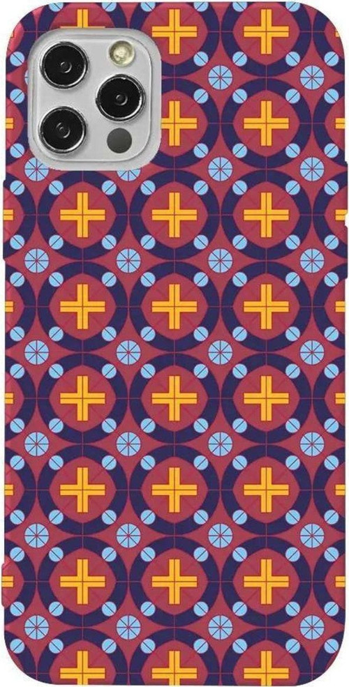 İphone 12 Pro Bordo Renkli Silikon Telefon Kılıfı - Ottomans Tiles