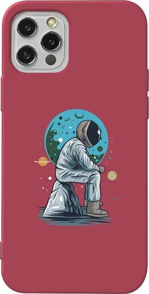 İphone 12 Pro Bordo Renkli Silikon Telefon Kılıfı - Forever Alone