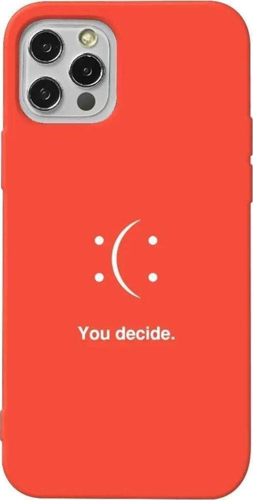 İphone 12 Pro Max Turuncu Renkli Silikon Telefon Kılıfı - You Decide