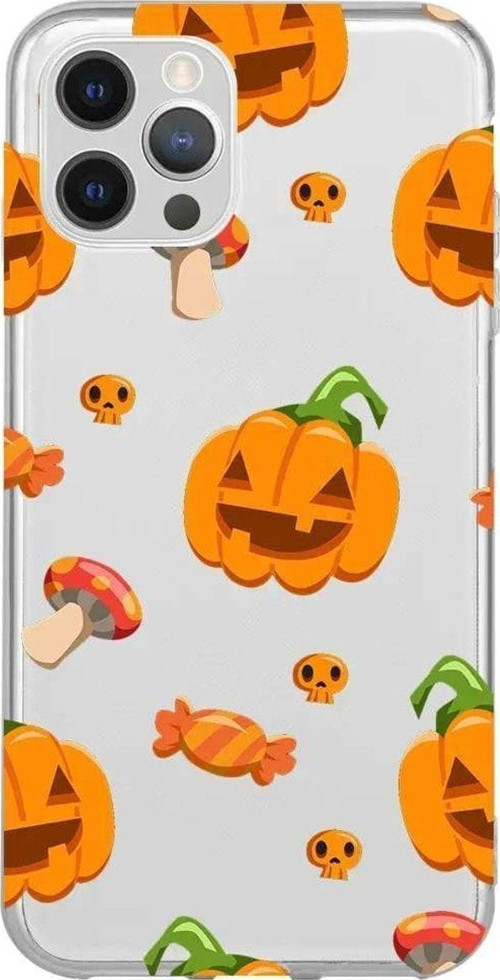 İphone 12 Pro Seffaf Telefon Kılıfı - Deadly Pumpkin