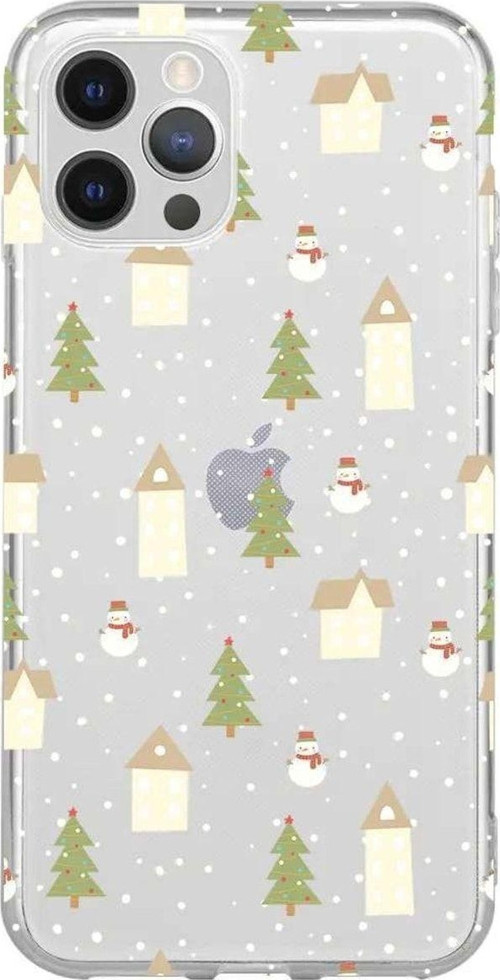 İphone 12 Pro Seffaf Telefon Kılıfı - Snowy Xmas