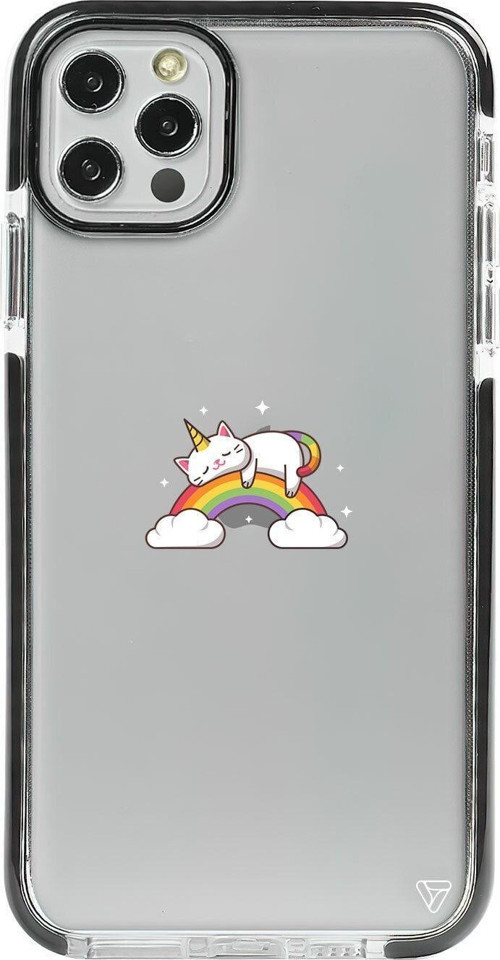 İphone 12 Pro Siyah Impact Caticorn 2 Premium Telefon Kılıfı