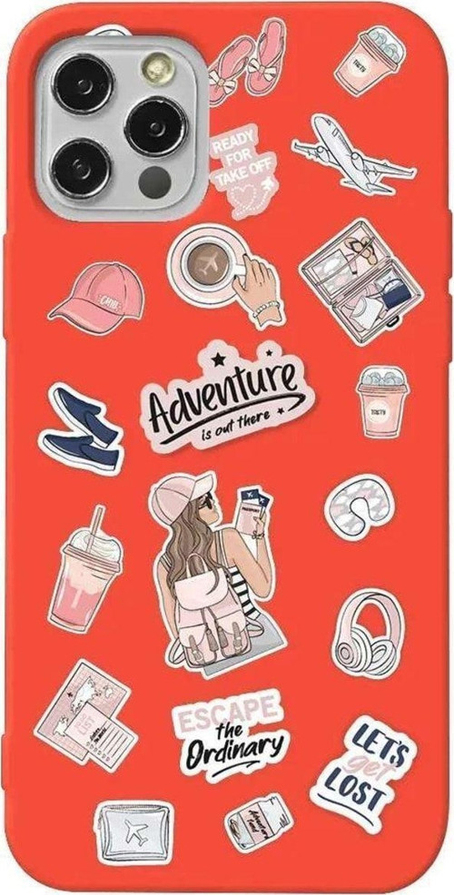 İphone 12 Pro Turuncu Renkli Silikon Telefon Kılıfı - Adventure