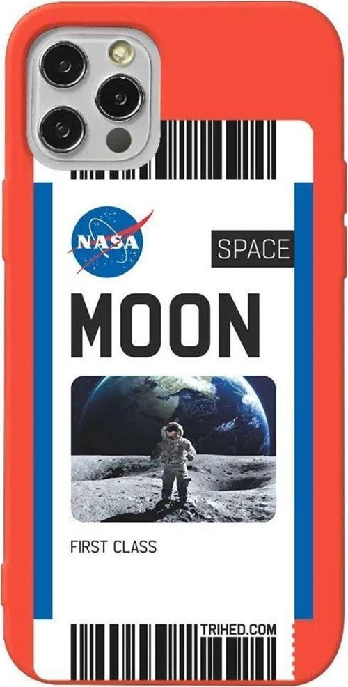 İphone 12 Pro Turuncu Renkli Silikon Telefon Kılıfı - Moon Bileti