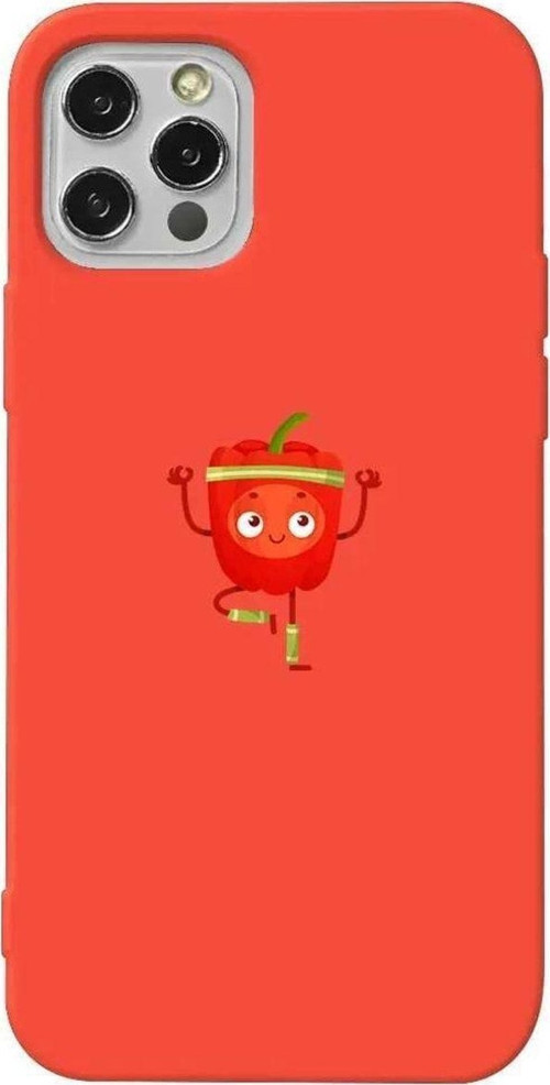 İphone 12 Pro Turuncu Renkli Silikon Telefon Kılıfı - Mr. Pepper