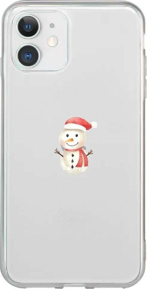 iPhone 12 Uyumlu Seffaf Telefon Kılıfı - Snowman