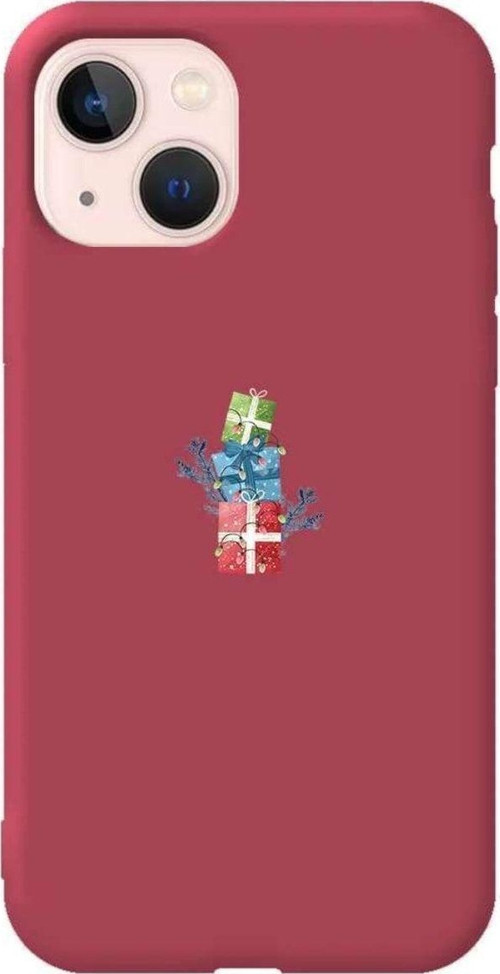 iPhone 13 Bordo Renkli Silikon Telefon Kılıfı - Much More Gift