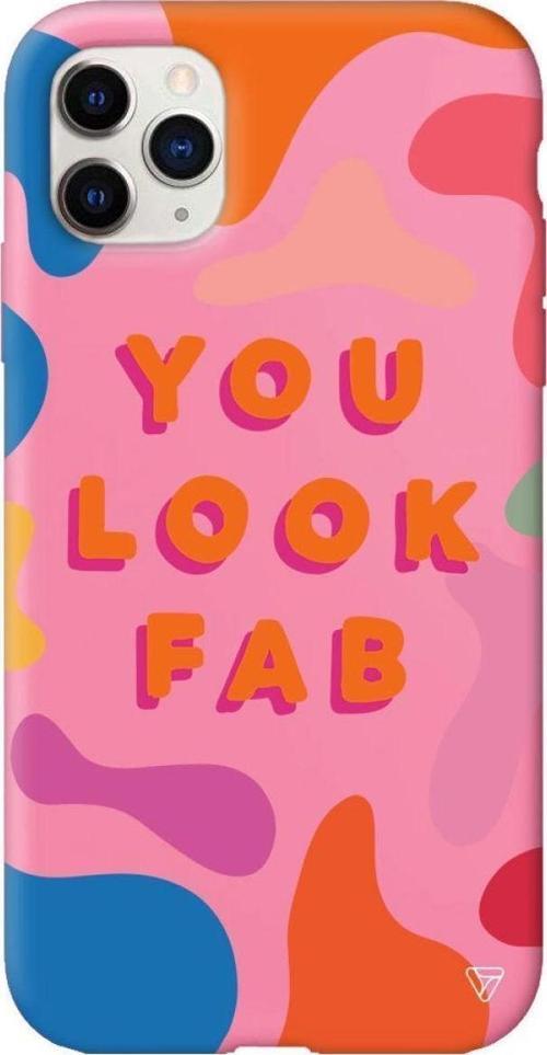 İphone 11 Pro Max Pembe Renkli Silikon You Look Fab Telefon Kılıfı