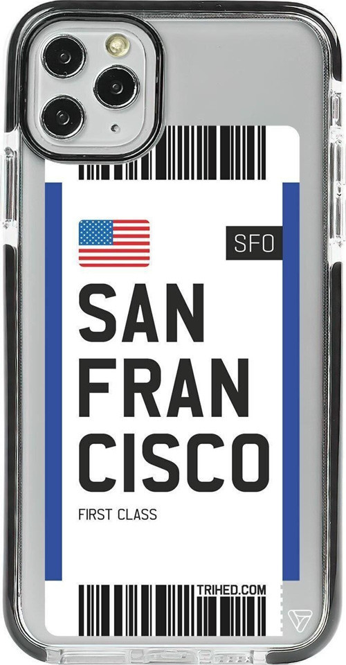 İphone 11 Pro Max Siyah Impact San Francisco Bileti Premium Telefon Kılıfı