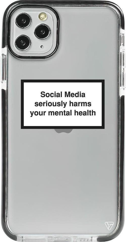 İphone 11 Pro Max Siyah Impact Social Media Premium Telefon Kılıfı