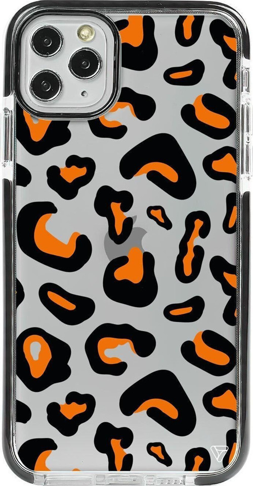 İphone 11 Pro Max Siyah Impact Turuncu Siyah Desen Premium Telefon Kılıfı
