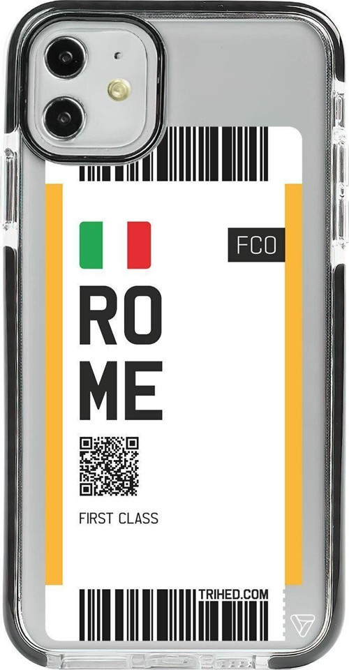 iPhone 11 Siyah Impact Rome Bileti Premium Telefon Kılıfı