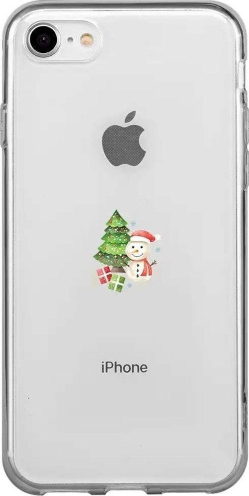 İphone 8 Uyumlu Seffaf Telefon Kılıfı - Cute Snowman