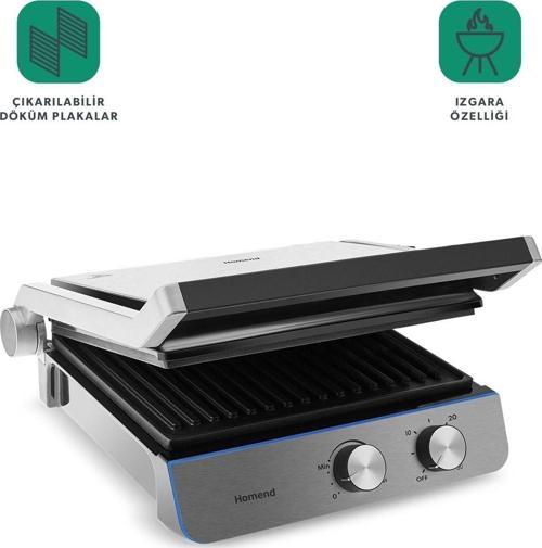 Grilliant 1344H Inox 2000 W Izgara ve Tost Makinesi