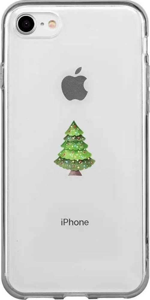 iphone Se 2020 Seffaf Telefon Kılıfı - Mini Xmas Tree
