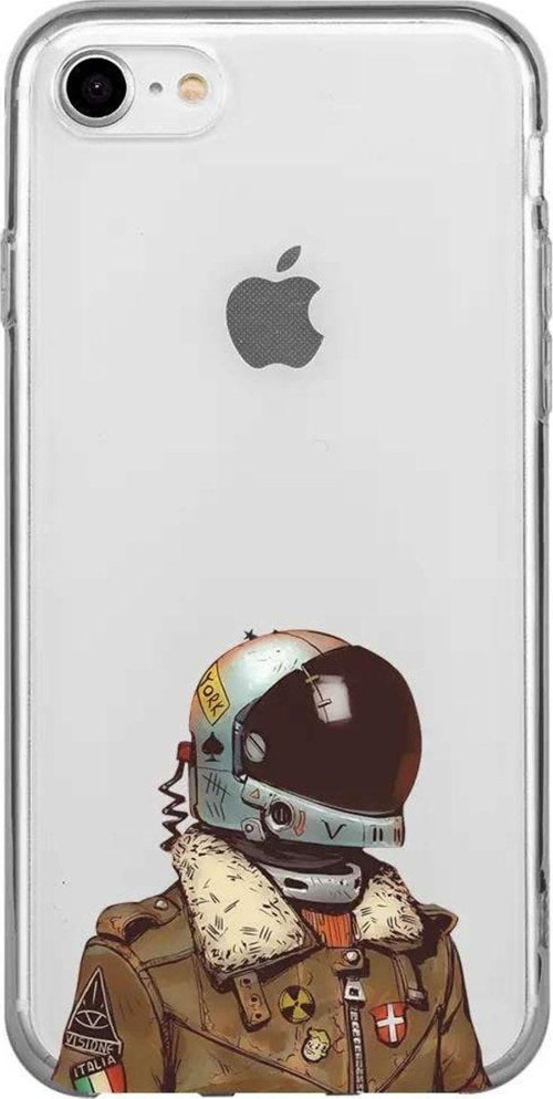 iphone Se 2020 Seffaf Telefon Kılıfı - Motorcycle Man