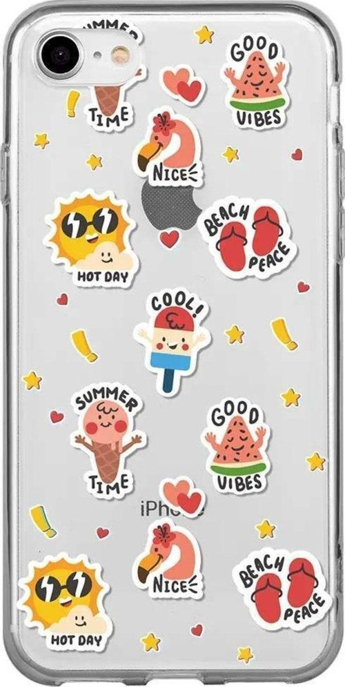 iphone Se 2020 Seffaf Telefon Kılıfı - Summer Vibes