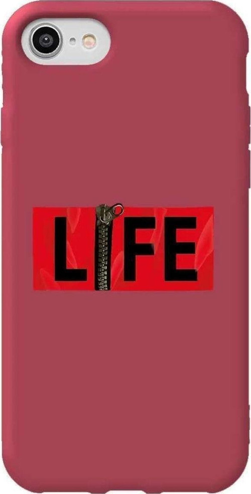 iphone Se 2020 Bordo Renkli Silikon Telefon Kılıfı - Life