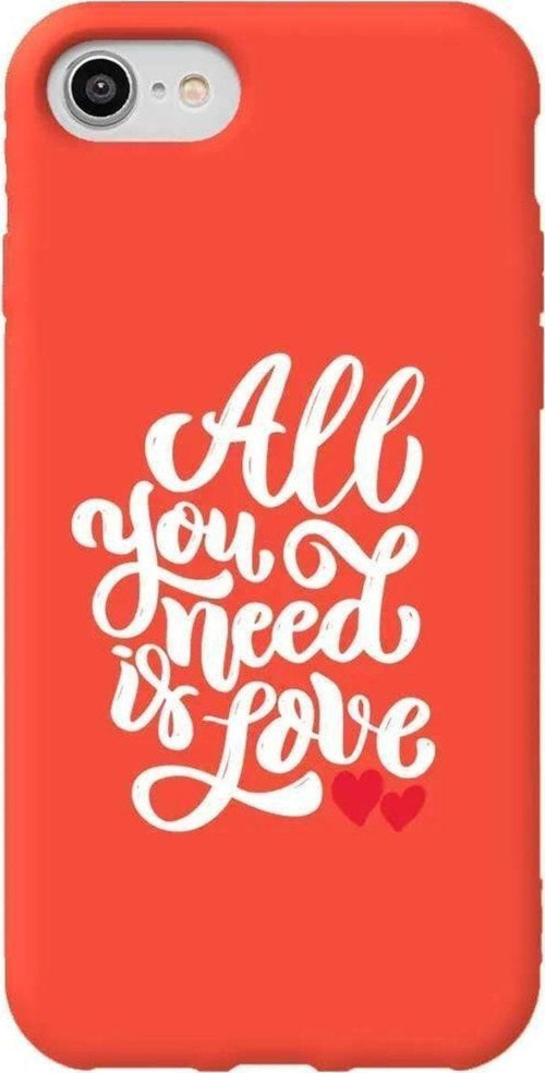 iphone Se 2020 Turuncu Renkli Silikon Telefon Kılıfı - Need Love