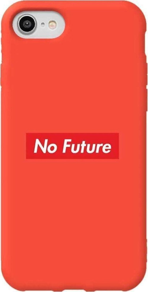 iphone Se 2020 Turuncu Renkli Silikon Telefon Kılıfı - No Future