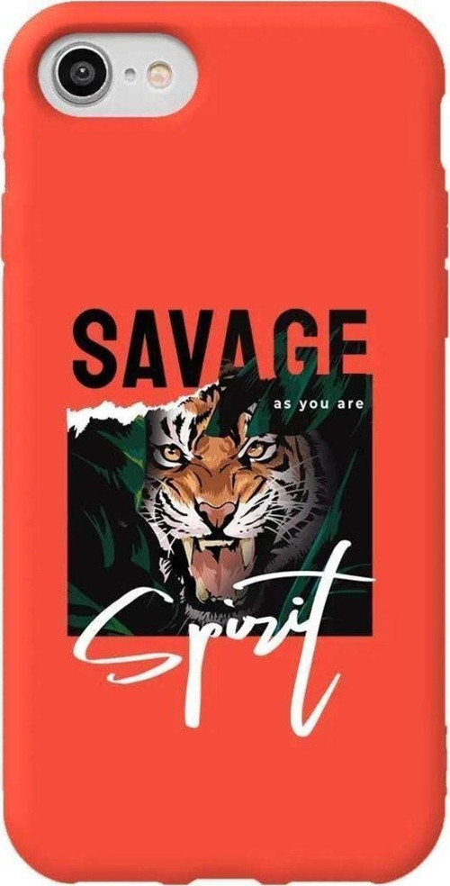 iphone Se 2020 Turuncu Renkli Silikon Telefon Kılıfı - Savage 2