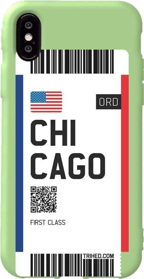 İphone X Açik Yesil Renkli Silikon Telefon Kılıfı - Chicago Bileti