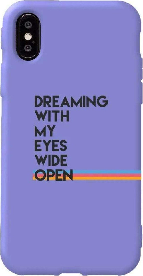 İphone X Lila Renkli Silikon Telefon Kılıfı - Dreaming
