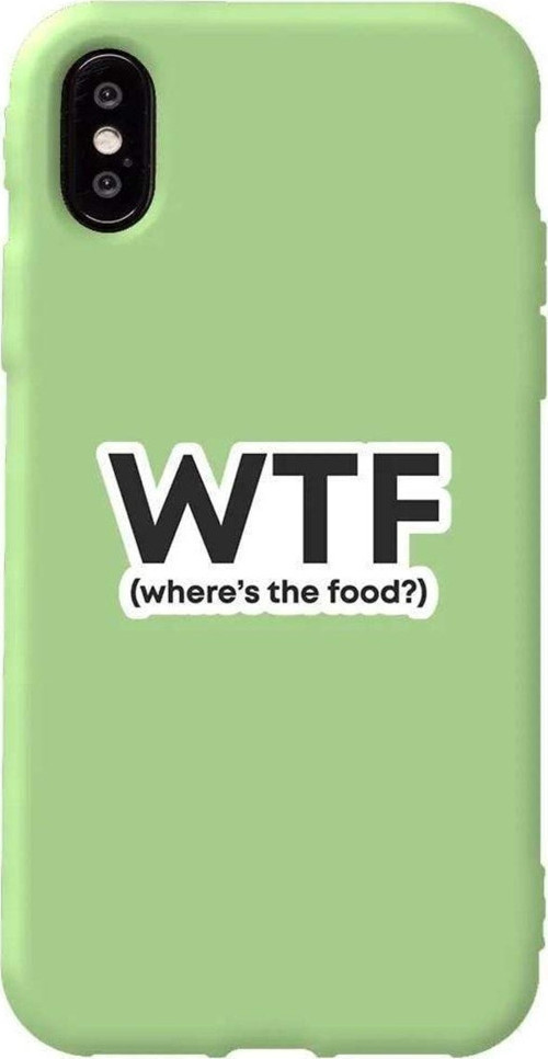 İphone X Açik Yesil Renkli Silikon Telefon Kılıfı - Wtf
