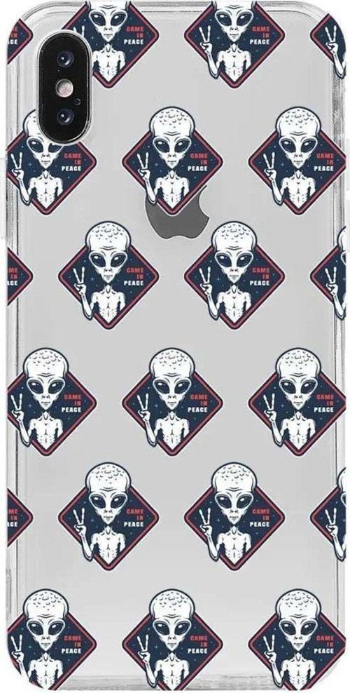 İphone X Seffaf Telefon Kılıfı - Aliens