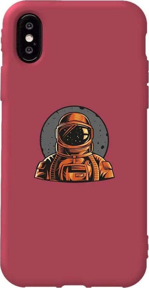 İphone X Bordo Renkli Silikon Telefon Kılıfı - Marsli