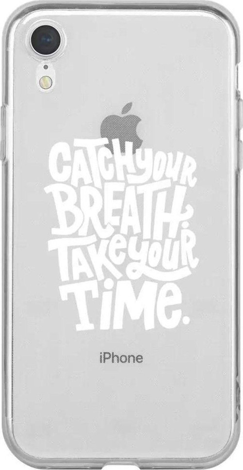 İphone XR Uyumlu Seffaf Telefon Kılıfı - Catch Your Breath