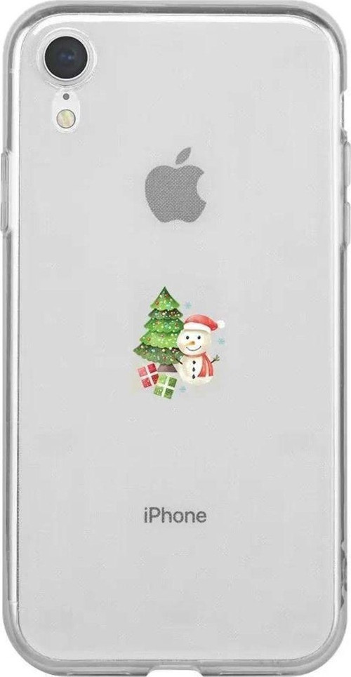 İphone XR Uyumlu Seffaf Telefon Kılıfı - Cute Snowman