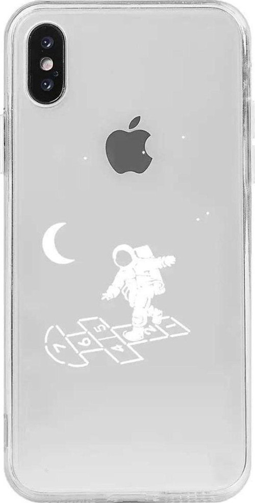 İphone XS Seffaf Telefon Kılıfı - Uzayda Oyun