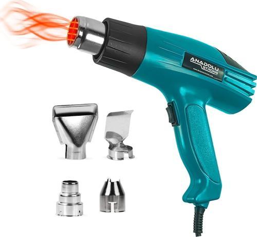 Anadolustrong ANS1010 Sıcak Hava Tabancası 2000W Kademeli Otomatik Korumalı Aksesuar Hediyeli