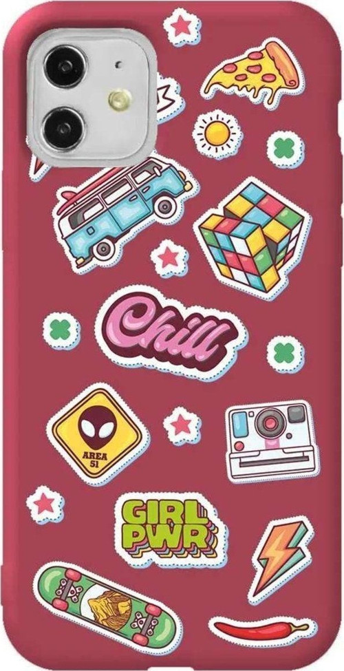 iPhone 11 Bordo Renkli Silikon Telefon Kılıfı - Chill