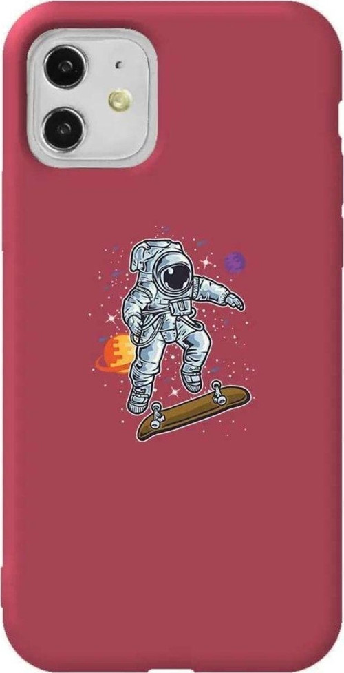iPhone 11 Bordo Renkli Silikon Telefon Kılıfı - Yer Çekimi