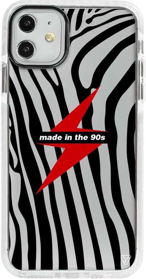 iPhone 11 Beyaz Impact Red Lightning In 90s Premium Telefon Kılıfı