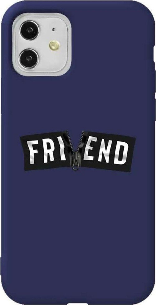 iPhone 11 Lacivert Renkli Silikon Telefon Kılıfı - Friend
