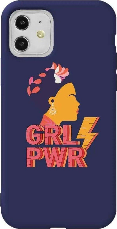 iPhone 11 Lacivert Renkli Silikon Telefon Kılıfı - Grl Pwr