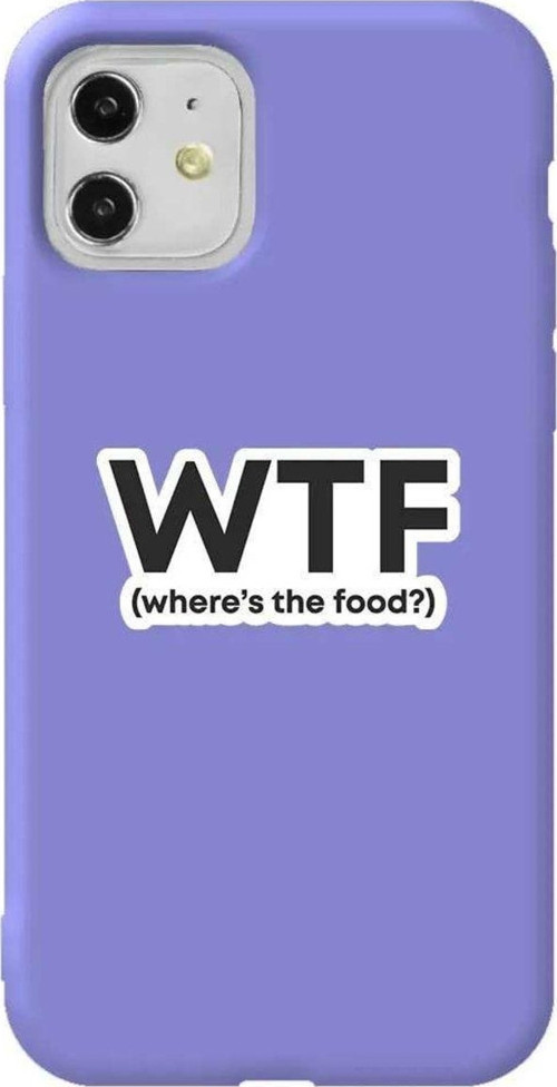 iPhone 11 Lila Renkli Silikon Telefon Kılıfı - Wtf