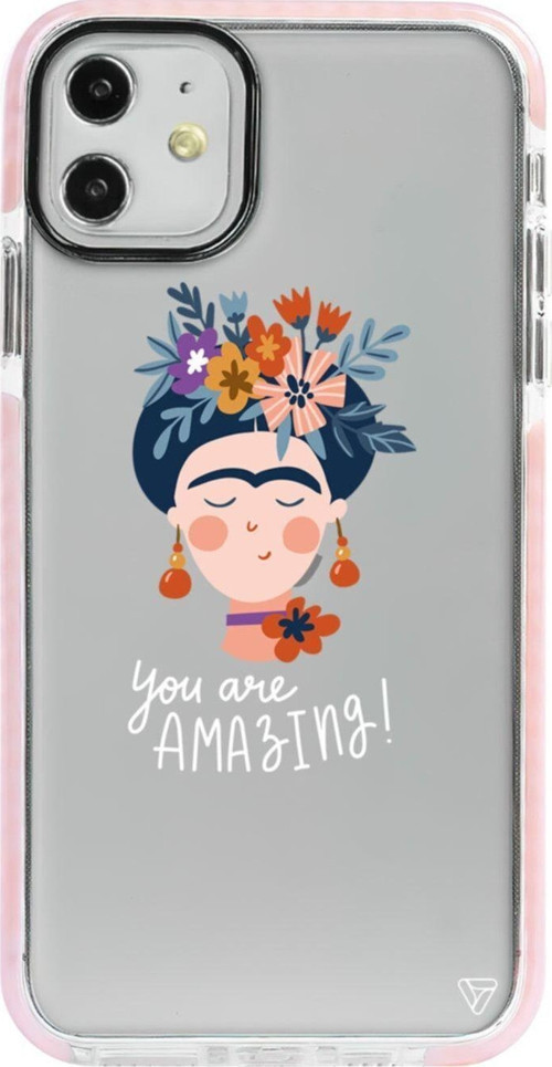 iPhone 11 Pembe Impact Frida 2 Premium Telefon Kılıfı