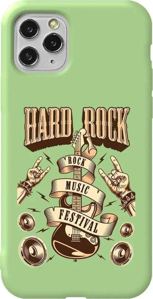 İphone 11 Pro Açık Yeşil Renkli Silikon Telefon Kılıfı - Hard Rock