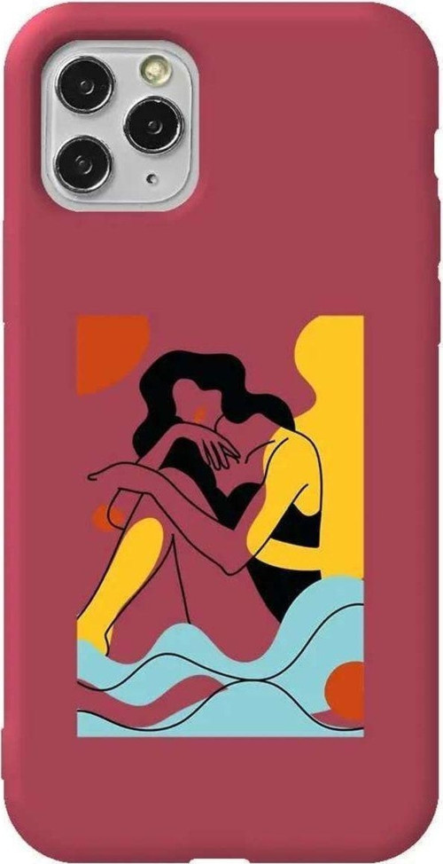 İphone 11 Pro Bordo Renkli Silikon Telefon Kılıfı - Watch Sea