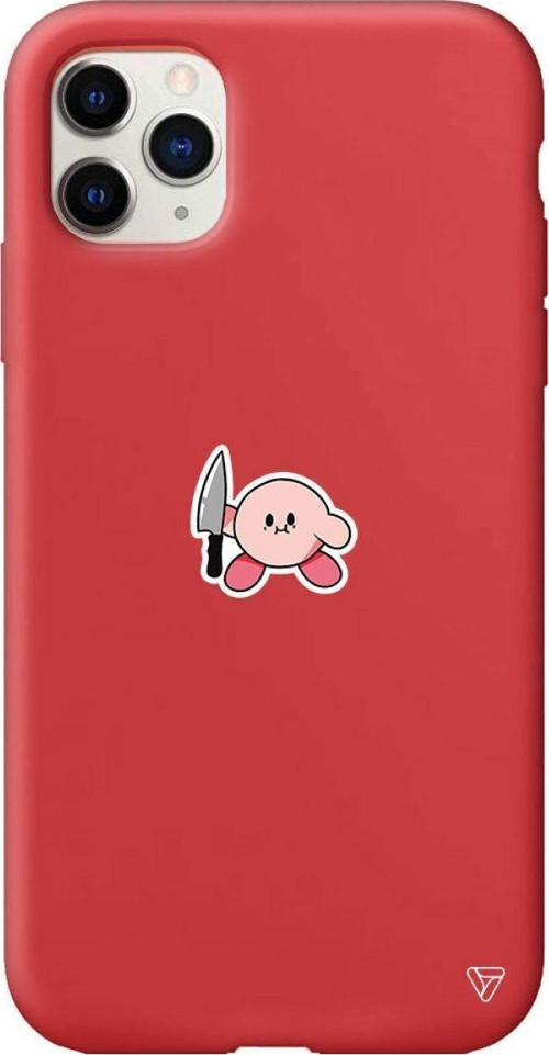 İphone 11 Pro Kırmızı Renkli Silikon Kirby Telefon Kılıfı