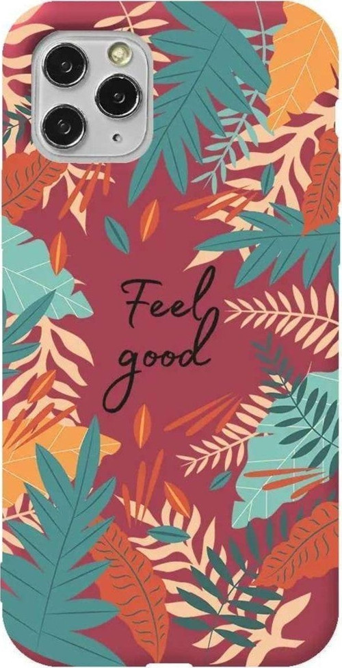 İphone 11 Pro Bordo Renkli Silikon Telefon Kılıfı - Feel Good