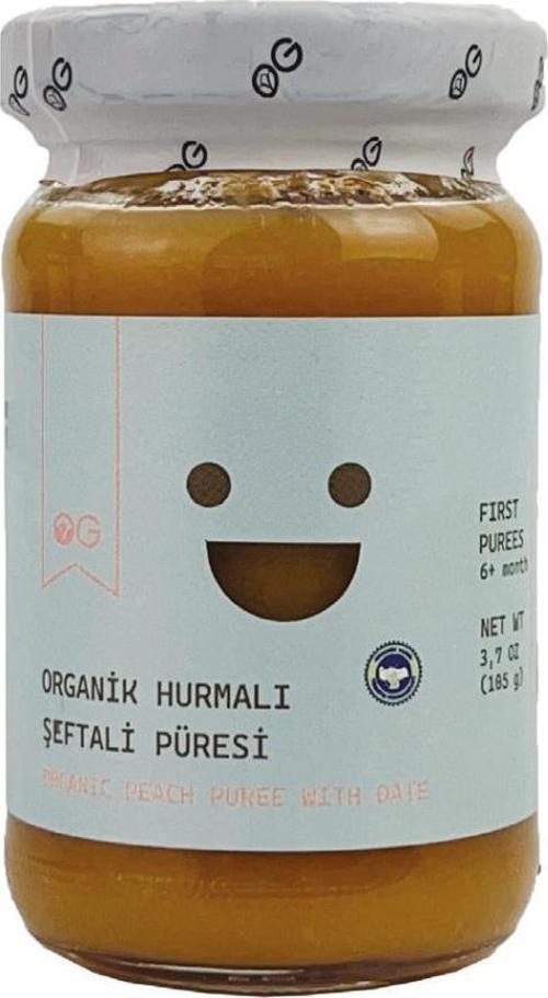 Organik Hurmalı Şeftali Püresi 105 Gr +6Ay
