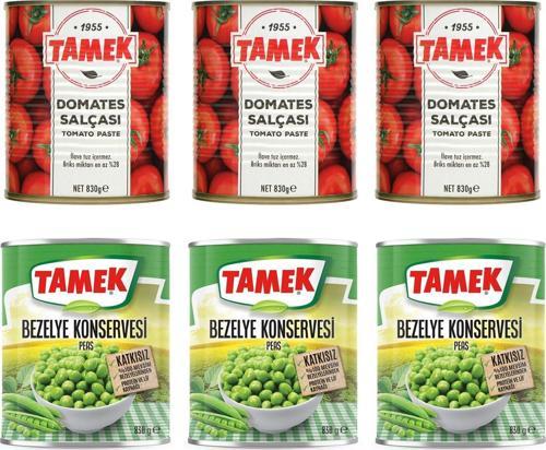 Domates Salçası 830 gr + Bezelye 830 gr 6 li Set