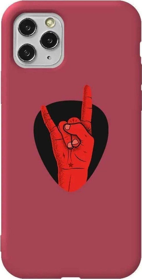 İphone 11 Pro Max Bordo Renkli Silikon Telefon Kılıfı - Pena