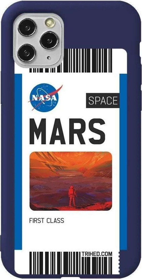 İphone 11 Pro Max Lacivert Renkli Silikon Telefon Kılıfı - Mars Bileti