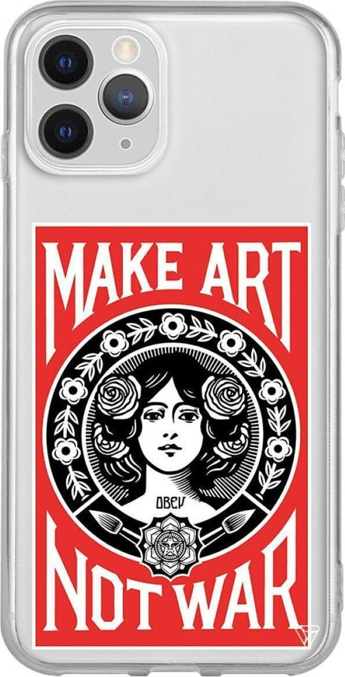 İphone 11 Pro Max Seffaf Telefon Kılıfı - Obey Make Love